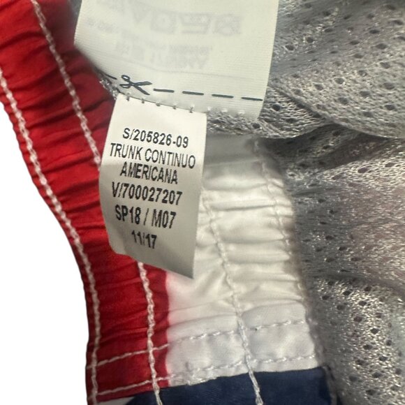 NWT Old Navy Mens L American Flag Swim Trunks UPF 50 Stars Stripes Drawstring - Picture 3 of 13